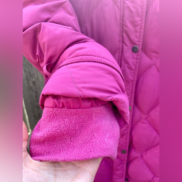 Petite Lands' End Faux-Fur Hood Down Winter Coat Size L/P 14-16 - Picture 4 of 16